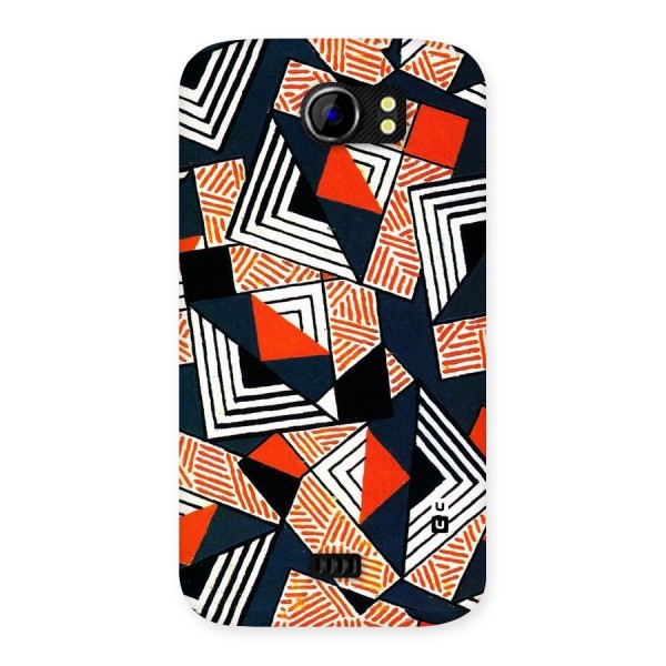 Colored Cuts Pattern Back Case for Micromax Canvas 2 A110
