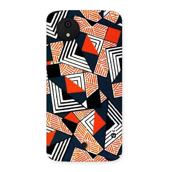 Colored Cuts Pattern Back Case for Micromax Canvas A1