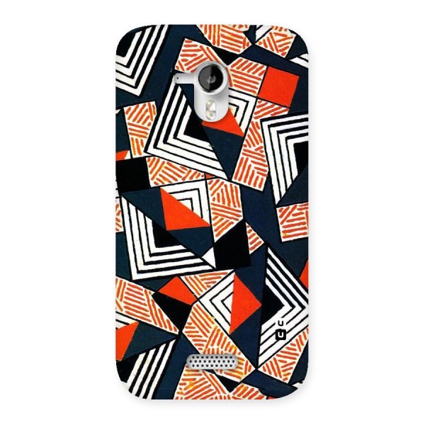 Colored Cuts Pattern Back Case for Micromax Canvas HD A116