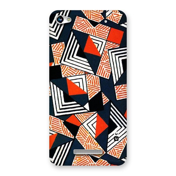 Colored Cuts Pattern Back Case for Micromax Hue 2