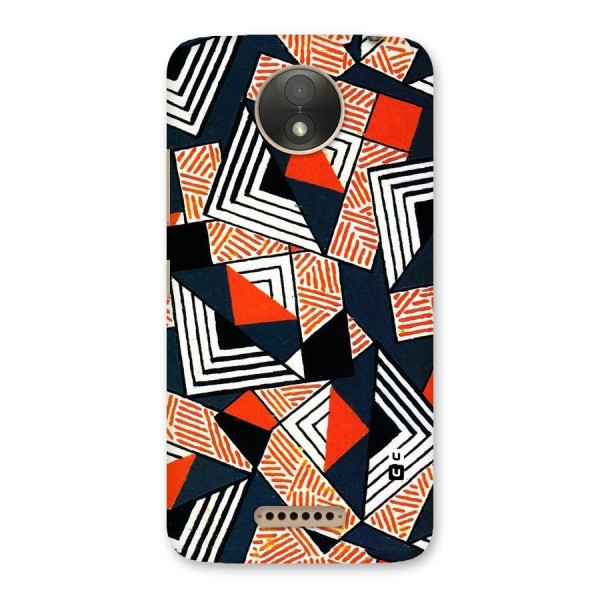 Colored Cuts Pattern Back Case for Moto C Plus