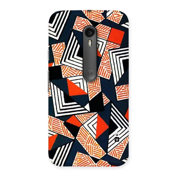 Colored Cuts Pattern Back Case for Moto G3