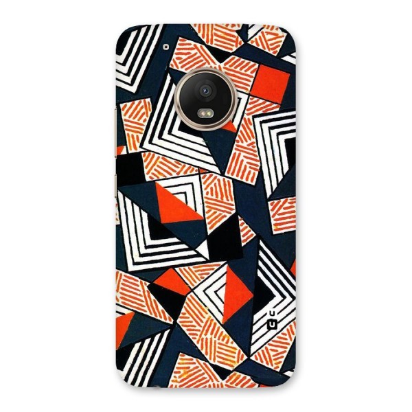 Colored Cuts Pattern Back Case for Moto G5 Plus