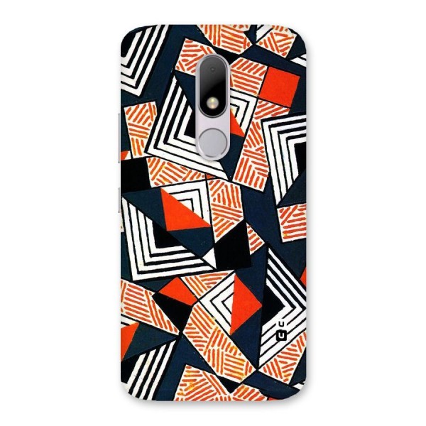 Colored Cuts Pattern Back Case for Moto M