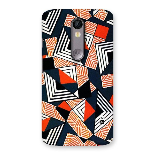 Colored Cuts Pattern Back Case for Moto X Force