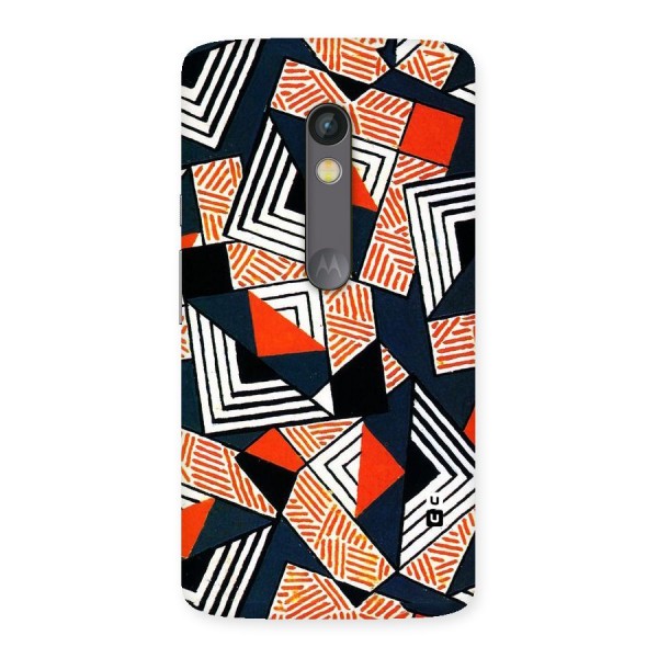 Colored Cuts Pattern Back Case for Moto X Play