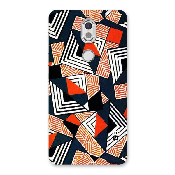 Colored Cuts Pattern Back Case for Nokia 7