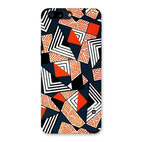 Colored Cuts Pattern Back Case for OnePlus 5