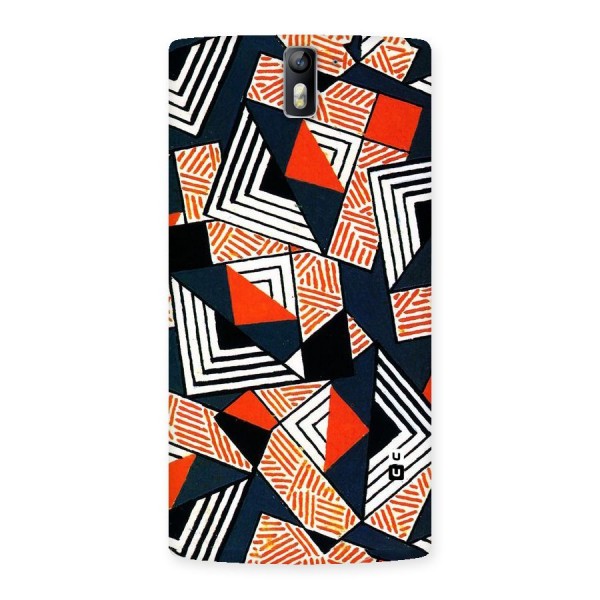 Colored Cuts Pattern Back Case for One Plus One