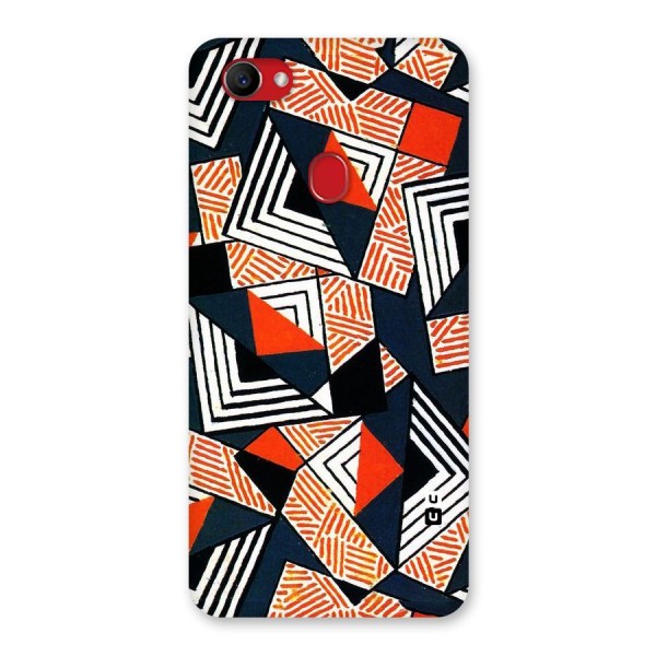 Colored Cuts Pattern Back Case for Oppo F7