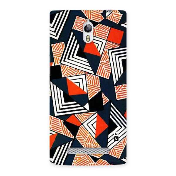 Colored Cuts Pattern Back Case for Oppo Find 7