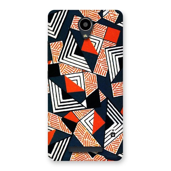 Colored Cuts Pattern Back Case for Redmi Note 2
