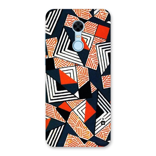 Colored Cuts Pattern Back Case for Redmi Note 5