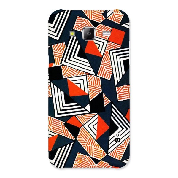 Colored Cuts Pattern Back Case for Samsung Galaxy J2 Prime