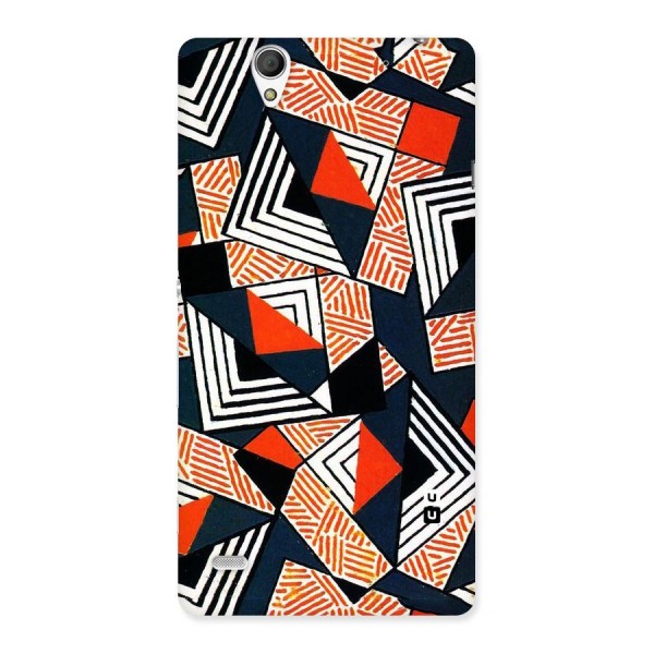 Colored Cuts Pattern Back Case for Sony Xperia C4