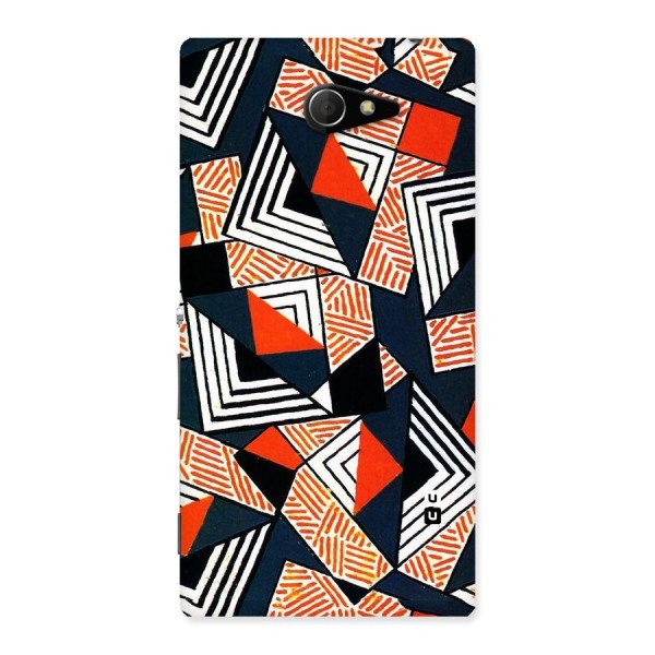 Colored Cuts Pattern Back Case for Sony Xperia M2