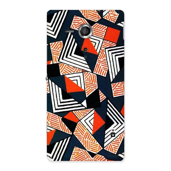Colored Cuts Pattern Back Case for Sony Xperia SP