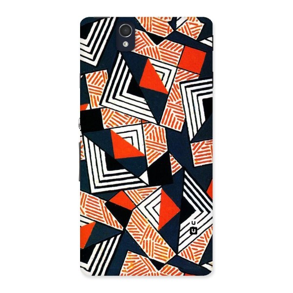 Colored Cuts Pattern Back Case for Sony Xperia Z