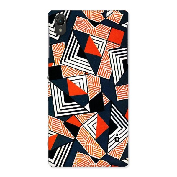 Colored Cuts Pattern Back Case for Sony Xperia Z1