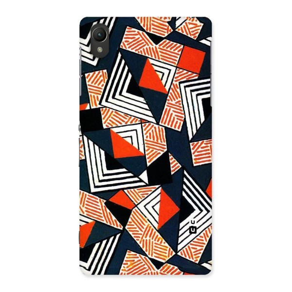 Colored Cuts Pattern Back Case for Sony Xperia Z2