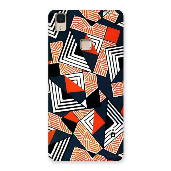 Colored Cuts Pattern Back Case for V3 Max
