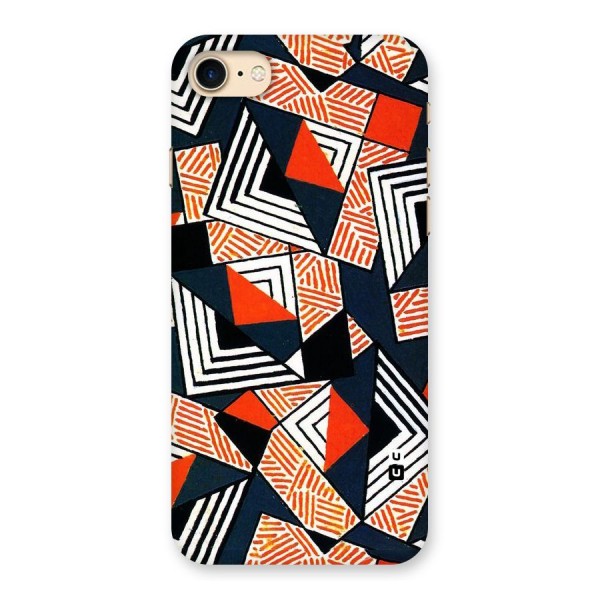 Colored Cuts Pattern Back Case for iPhone 7