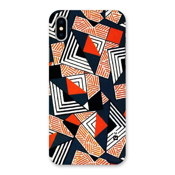 Colored Cuts Pattern Back Case for iPhone XS