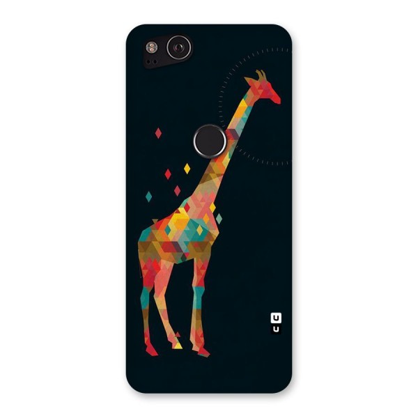 Colored Giraffe Back Case for Google Pixel 2