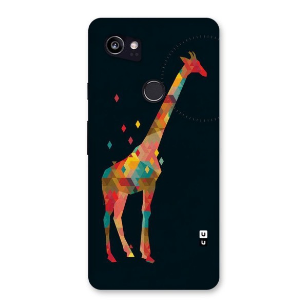 Colored Giraffe Back Case for Google Pixel 2 XL