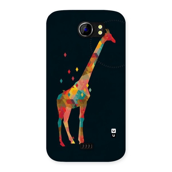 Colored Giraffe Back Case for Micromax Canvas 2 A110