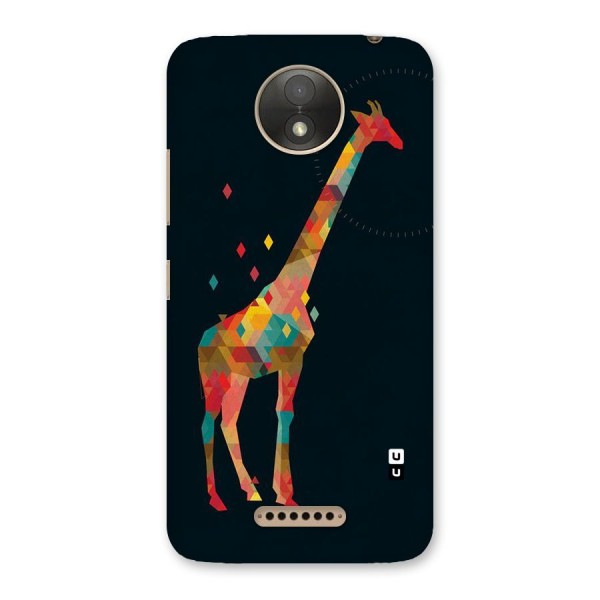 Colored Giraffe Back Case for Moto C Plus