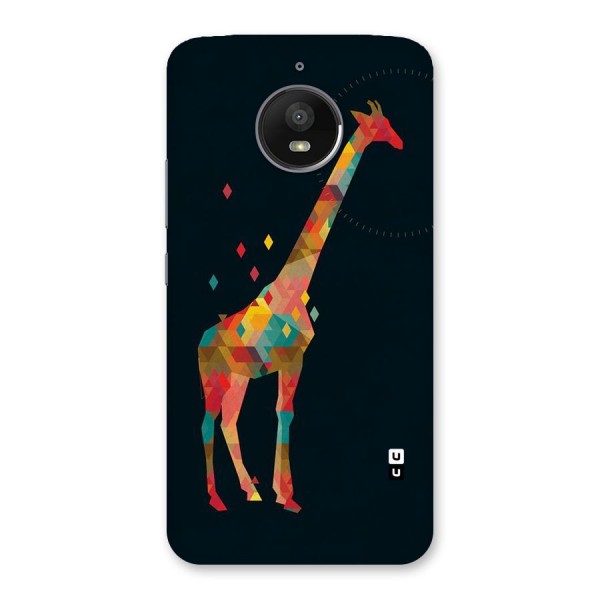 Colored Giraffe Back Case for Moto E4 Plus