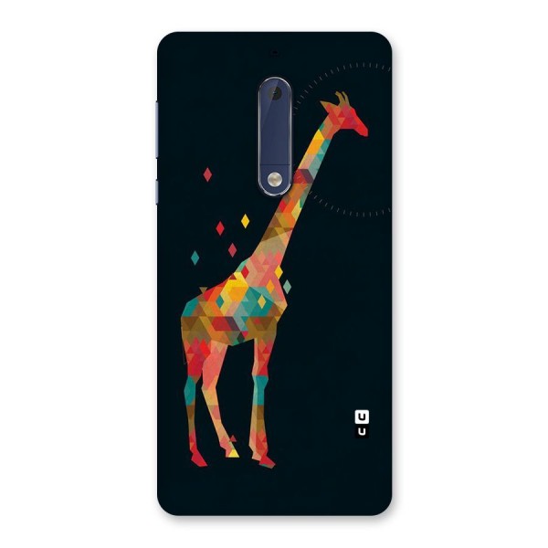 Colored Giraffe Back Case for Nokia 5