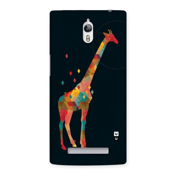 Colored Giraffe Back Case for Oppo Find 7