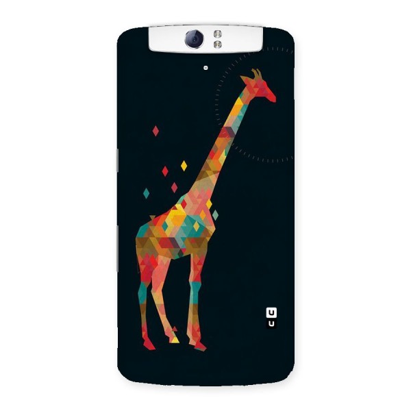 Colored Giraffe Back Case for Oppo N1