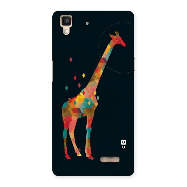 Colored Giraffe Back Case for Oppo R7