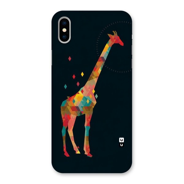 Colored Giraffe Back Case for iPhone X