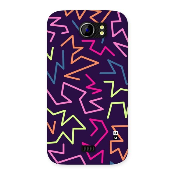 Colored Lines Back Case for Micromax Canvas 2 A110