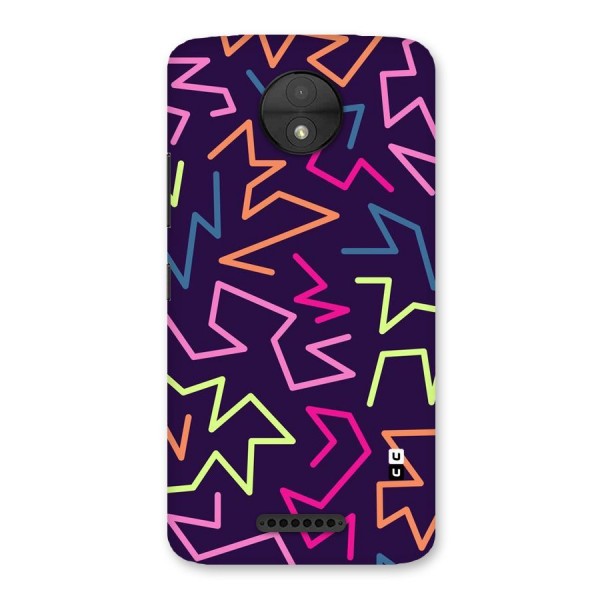 Colored Lines Back Case for Moto C