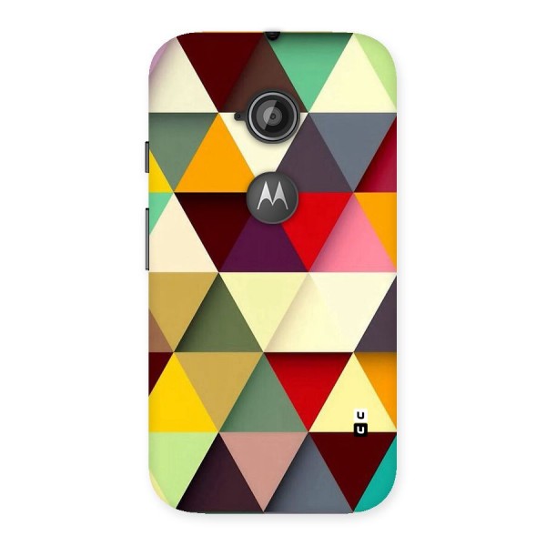 Colored Triangles Back Case for Moto E 2nd Gen