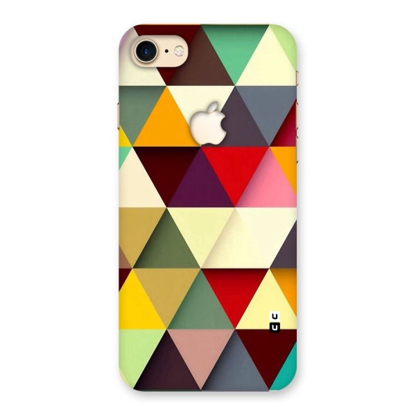 Colored Triangles Back Case for iPhone 7 Apple Cut