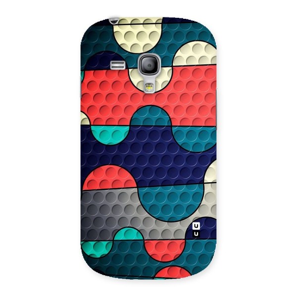 Colorful Puzzle Design Back Case for Galaxy S3 Mini