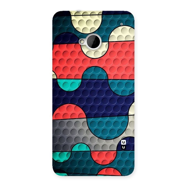 Colorful Puzzle Design Back Case for HTC One M7