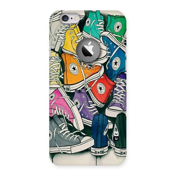 Colorful Shoes Back Case for iPhone 6 Logo Cut