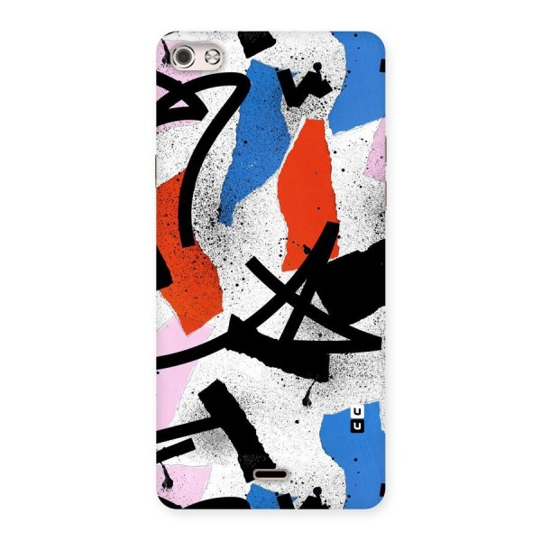 Coloured Abstract Art Back Case for Micromax Canvas Silver 5