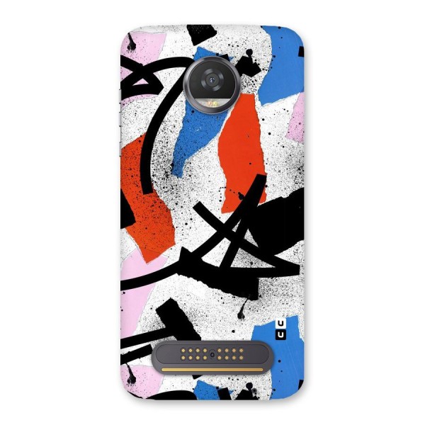 Coloured Abstract Art Back Case for Moto Z2 Play