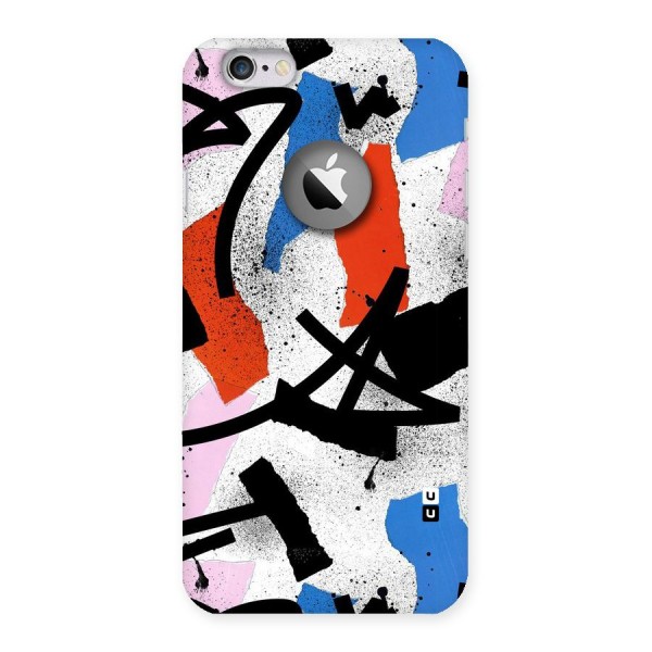 Coloured Abstract Art Back Case for iPhone 6 Logo Cut