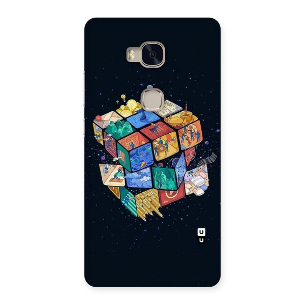 Coloured Rubic Back Case for Huawei Honor 5X