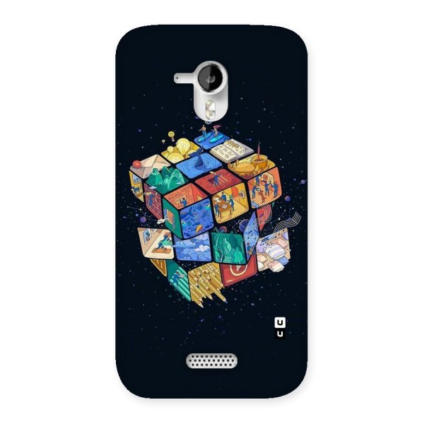 Coloured Rubic Back Case for Micromax Canvas HD A116