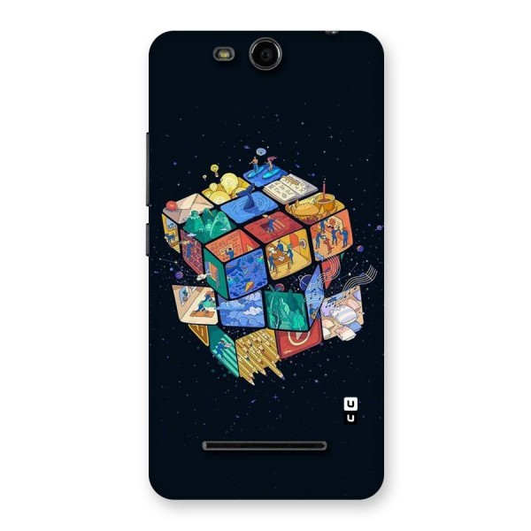 Coloured Rubic Back Case for Micromax Canvas Juice 3 Q392